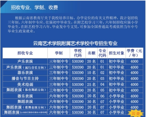 招收专业、学制、收费